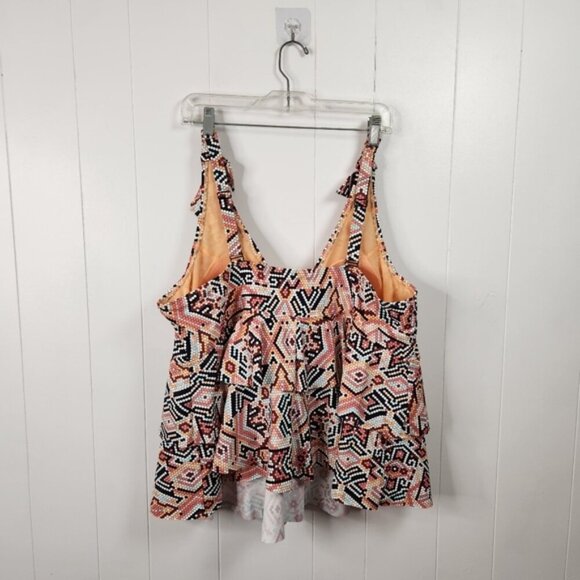 Addition Elle Boho Tankini Swimsuit Top Plus Size 3X Beach Cruise - Picture 4 of 6